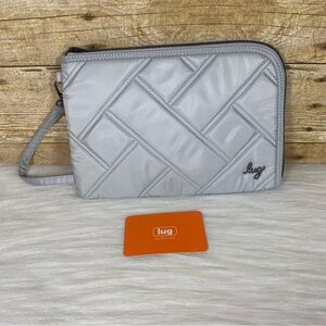 Lug Halfpipe Zip Wristlet Wallet w/ RFID in Gray NWOT